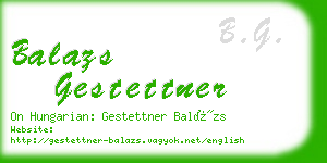 balazs gestettner business card